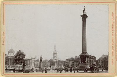 Ansichtkaart met een afbeelding van Nelsons Column door English Photographer